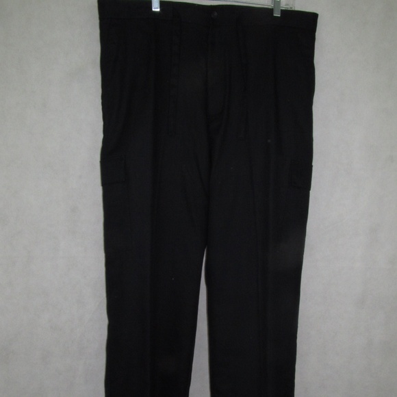 Claiborne Cargo Pants Size L Black Draw String - Picture 4 of 5